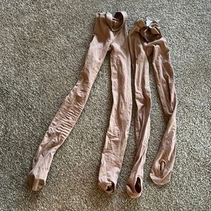 2 pairs of Capezio dance tights